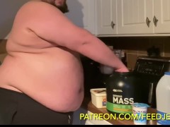 Fatten me up, make gainer shakes with me! Feedee Fat Belly!