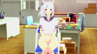 Dia Inteiro Passado Com Vtuber Gawr Gura Para Transar Com Ela Até Creampie Anime Hentai 3D Sem Censura