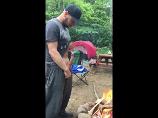 forest, camping, handjob, solo male