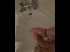 Hand job on the shower