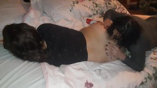 My girlfriend eats my ass and pussy then fucks my brains out