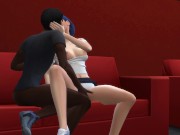 Preview 3 of Slut Used in Public While Boyfriend Watches - DDSims