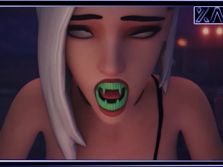 Happy Halloween Vampire Girl Sucking Cock and Swallowing Cum