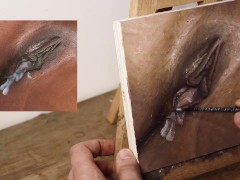 JOI OF PAINTING EPISODE 68 - Thick Cum Creampie
