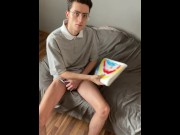 Preview 1 of Schoolboy plays with his big cock (ONLYFANS)