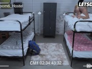 Preview 1 of HORNY HOSTEL - Panty Sniffer Is Lucky Enough To Fuck Big Tits Babe Tina Fire In The Ass