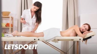 A GIRL KNOWS - Little Caprice Offers Massage And Lesbian Sex To Best Friend Charlie Red