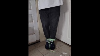 MsBottomHalf tied me up and made me stand in the corner, with no bathroom breaks! +Shower in clothes