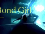 Bond Girl, underwater stunts, nerd girl, high heels glamor and underwater swimming retro style 