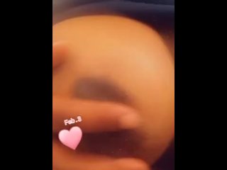 nipple play, snap chat, babe, big black tits