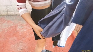 I MET my BIG-ASSED NEIGHBOR on the ROOF AND I CONVINCE HER TO FUCK