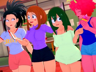 Filles De La Classe De Deku Veulent TOUT Son Sperme - my Hero Academia Anime Hentai 3d Compilation