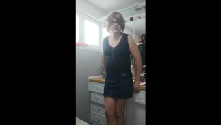 patty crossdresser jean skirt