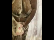 Preview 1 of BBW showing off body in the shower