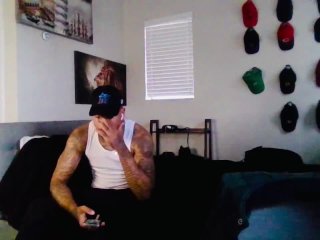 Phone sexy with my girl leads to me busting a fat nut