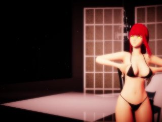 hentai, music, solo female, big tits