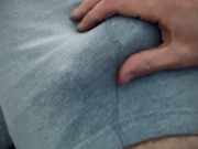 Preview 6 of Sexy Soft Skin Guy Strokes Perfect Cock in Grey Briefs