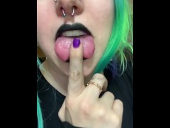 Goth girl with Split Tongue (OF preview)