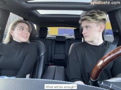 Paid for a taxi with a blowjob | in the car | outdoor
