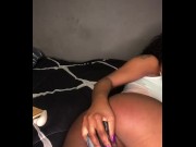 Preview 6 of Ebony having fun with her tender pussy after a hot shower