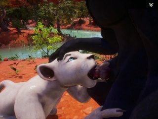 sex, lioness, animation, wolf