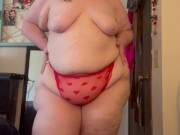 Preview 1 of SSBBW BBW Oiled Belly Jerk Off Instructions (JOI) w/ Countdown