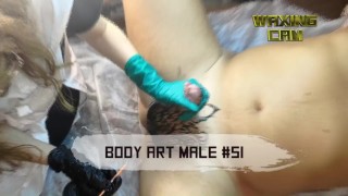 she does intimate body art to a guy