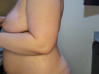 tattooed women, fat girl, big ass, naked cooking