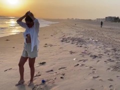 Downblouse and flashing my tits in the public area 