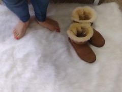 Milf prepping my uggs
