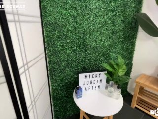 BEHIND THE SCENES: two big dicks fuck little Aften Opal