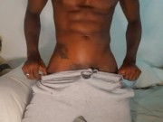 Preview 1 of shaking my dick side to side in slow motion/slowmotion dick shaking/big bulge/dick play/dick game/