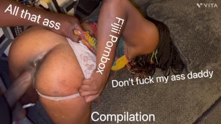 Hot Fidjii booty daddy tout ce cul 18 reine anale vs bbc compilation