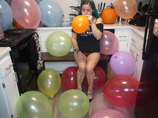balloon fetish, balloons, exclusive, solo female