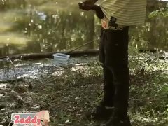 Stroking my BBC in the woods and CAUGHT!