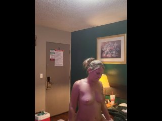 Sexy Blond MILF Electric Slides Big Oiled_Dick