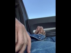 Masturbate in very busy parking lot