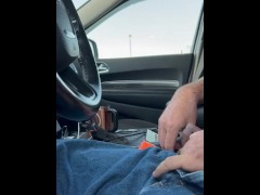 Masturbating in a very busy medical office parking lot