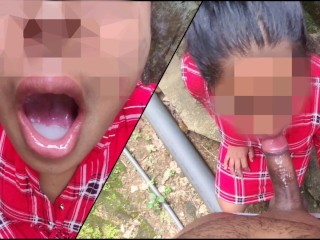 Sri Lankan Outdoor Blowjob and Cum Swallow - ක්ලාස් ඇරිලා ගෙදර යද්දි කටට අරගෙන බඩු බිව්වා