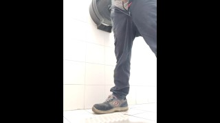 I Piss In The Public Restroom And Do A Half-Wank