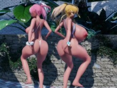 【MMD】 6 Girls in Micro Bikinis Dance to Havana