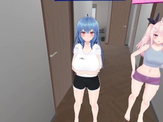 hentai, big boobs, small tits, 60fps