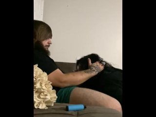handjob, tattooed women, big dick, vertical video