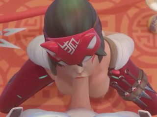 Kiriko the Ninja Healer Blowjob