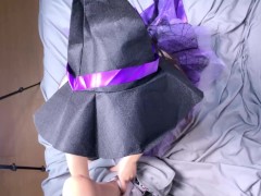 【ハロウィン】魔女のコスプレでフェラチオタイムアタック！19歳女子大生に濃厚精液顔射編 - Screenshot 6 of 16 - えすのあ