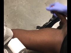 Ebony BBW watches stepson jackoff