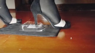 ASMR pantimedias medias tacones altos