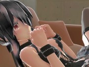 Preview 3 of HAKU SUCCUBUS HENTAI SOFA MISSIONARY SEX MMD BLACK HAIR COLOR EDIT SMIXIX