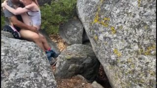 Creampie Is Given To A Redhead Who Was Fucked In The Mountains