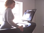 Preview 1 of slut strips in gym and gets fucked hard
